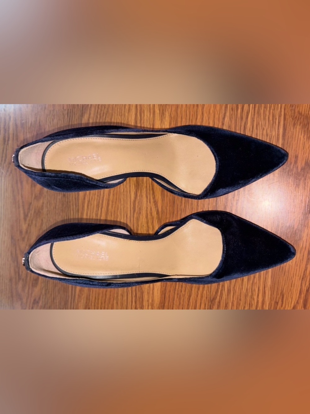Michael Kors Blue Velvet Women's heels with Cutout Detail